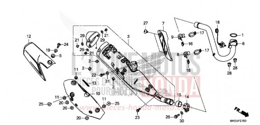 SILENCIEUX D'ECHAPPEMENT CRF450LL de 2020